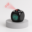Relógio Despertador de Projeção LED – Preto