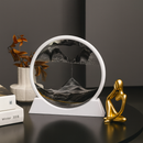 Quadro de Areia em Movimento 3D – Vidro Redondo