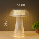 Luminária de Cristal Cogumelo LED – Toque Minimalista