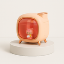 Umidificador Portátil 500ML com Bicos Duplos e Luz Ambiente