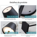 Luminária de Mesa LED com Toque