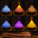 Umidificador de Ar Volcano 300ml com Luz LED 7 Cores