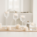 Kit 3 Castiçais de Vidro Elegantes – Sofisticação em Cada Detalhe