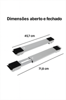 Suporte Base Com Rodinhas Ajustável Máquina Lavar, Fogão E Móveis - suporte até 200kg