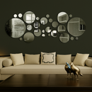 Espelhos Decorativos 3D Adesivos – Kit com 32 Peças
