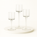 Kit 3 Castiçais de Vidro Elegantes – Sofisticação em Cada Detalhe