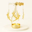 Castiçal Giratório Dourado – Encanto e Movimento na Sua Decoração