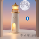 Farol de Projeção de Lua LED com Alto-Falante Bluetooth