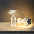 Luminária de Cristal Cogumelo LED – Toque Minimalista