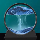 Quadro de Areia em Movimento 3D – Vidro Redondo