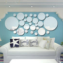 Espelhos Decorativos 3D Adesivos – Kit com 32 Peças
