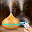 Difusor de Aroma USB 550ml com Luz LED e Controle Remoto