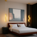 Luminária Pendente Nórdica LED – Design Moderno em Dourado