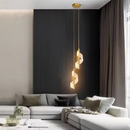 Luminária Pendente Nórdica LED – Design Moderno em Dourado