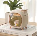 Umidificador Portátil 500ML com Bicos Duplos e Luz Ambiente