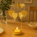 Castiçal Giratório Dourado – Encanto e Movimento na Sua Decoração