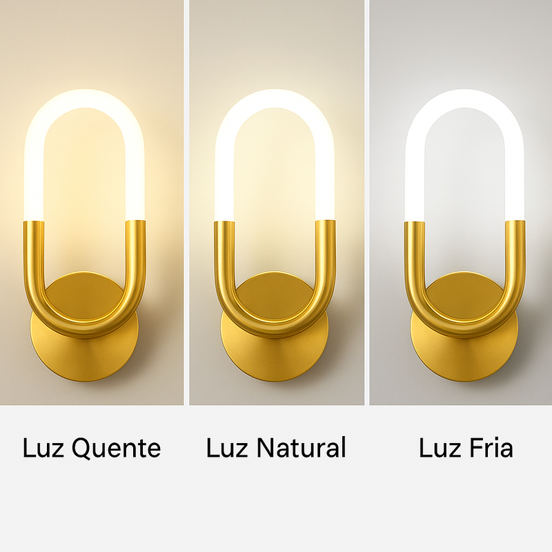 Arandela Aura Dourada - Elegância e Sofisticação em Cada Detalhe