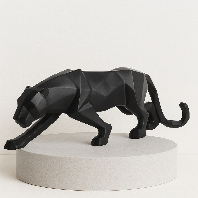 Escultura Pantera Negra – Estilo, Força e Elegância para Sua Decoração