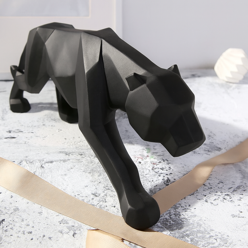 Escultura Pantera Negra – Estilo, Força e Elegância para Sua Decoração