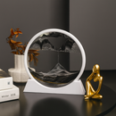 Quadro de Areia em Movimento 3D – Vidro Redondo