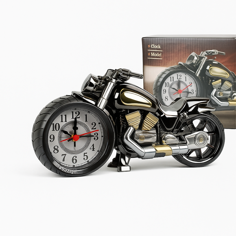 Relógio Despertador Motocicleta Retrô