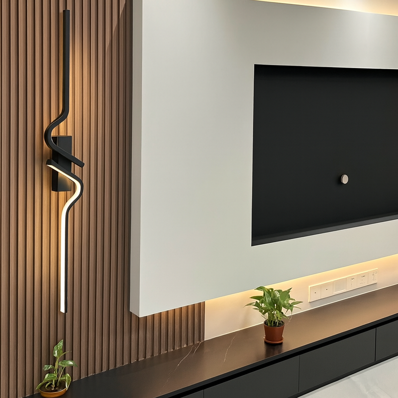 Luminária de Parede LED Minimalista – Preto