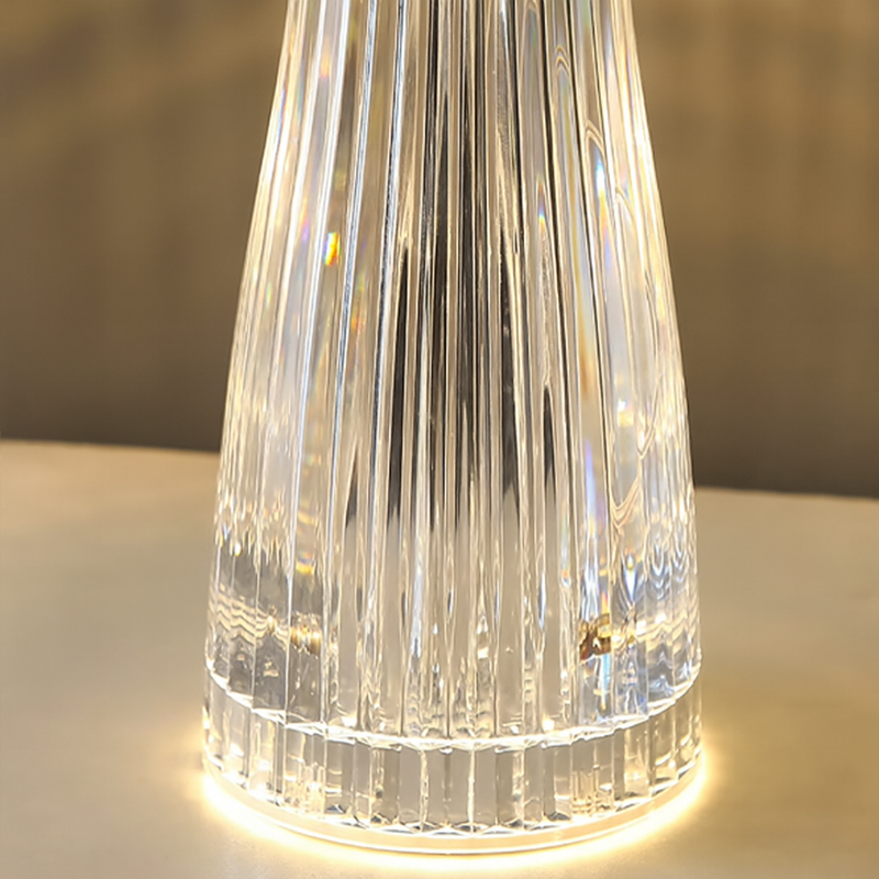 Luminária de Cristal Cogumelo LED – Toque Minimalista