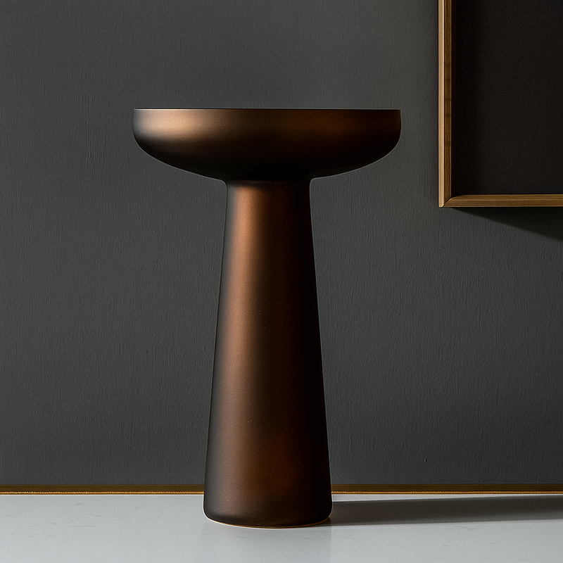 Vaso de Vidro Fosco Luxo Nórdico – Decoração Sofisticada