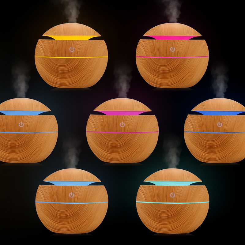 Difusor Aromatizador USB com LED 7 Cores