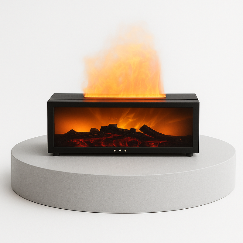 Umidificador de Ar Difusor Chama com LED e Controle Remoto