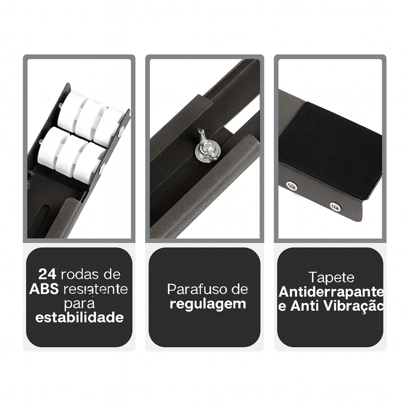 Suporte Base Com Rodinhas Ajustável Máquina Lavar, Fogão E Móveis - suporte até 200kg