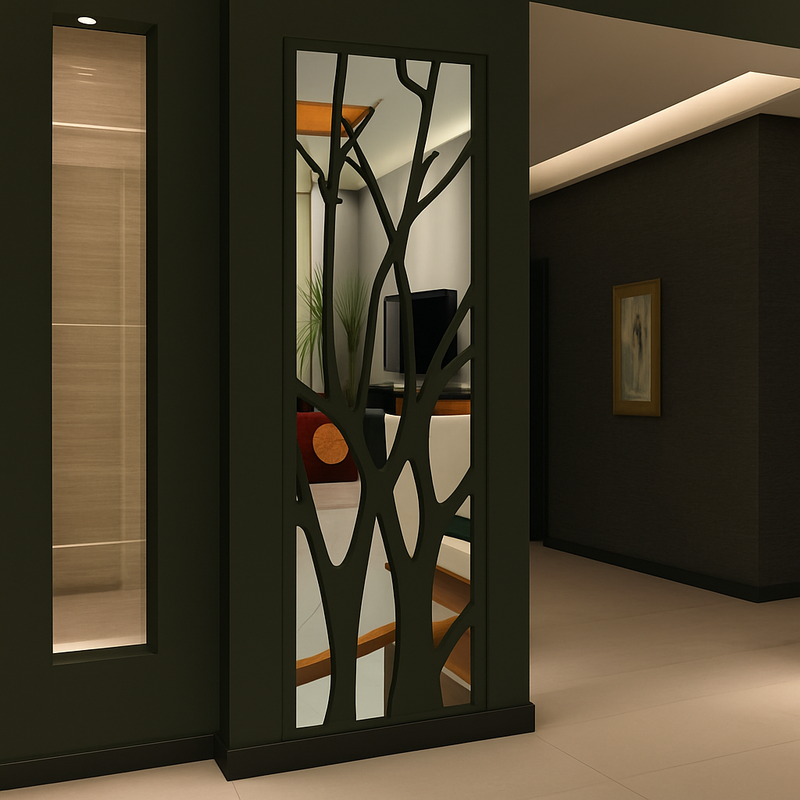 Espelho Adesivo Árvore – Elegância Natural que Amplia Seu Espaço