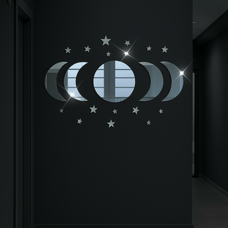 Espelho Decorativo Ciclo Lunar - Kit com 20 Peças