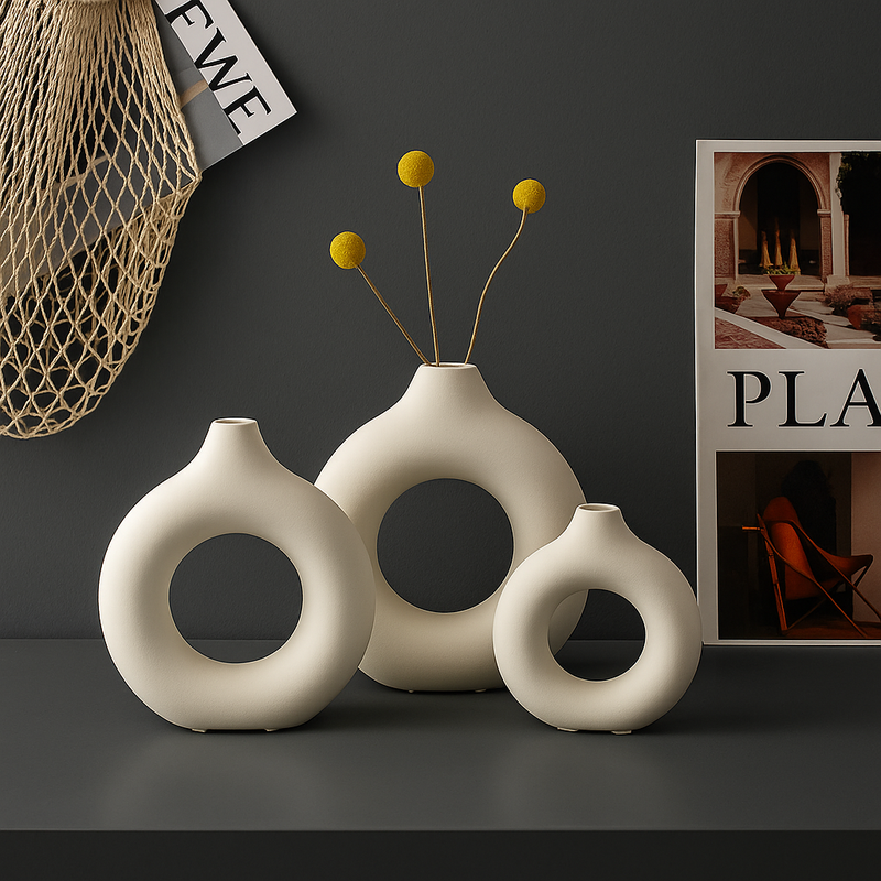 Vaso Círculo Zen – Beleza Minimalista com Leveza e Segurança