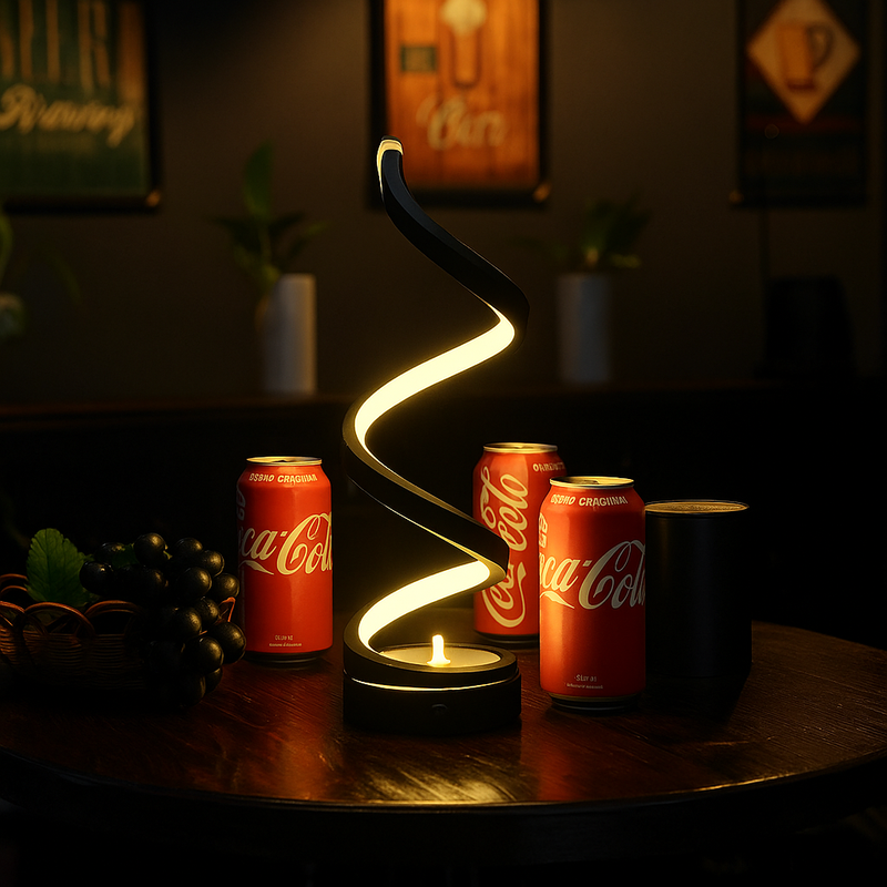 Luminária Espiral Minimalista LED – Design Moderno