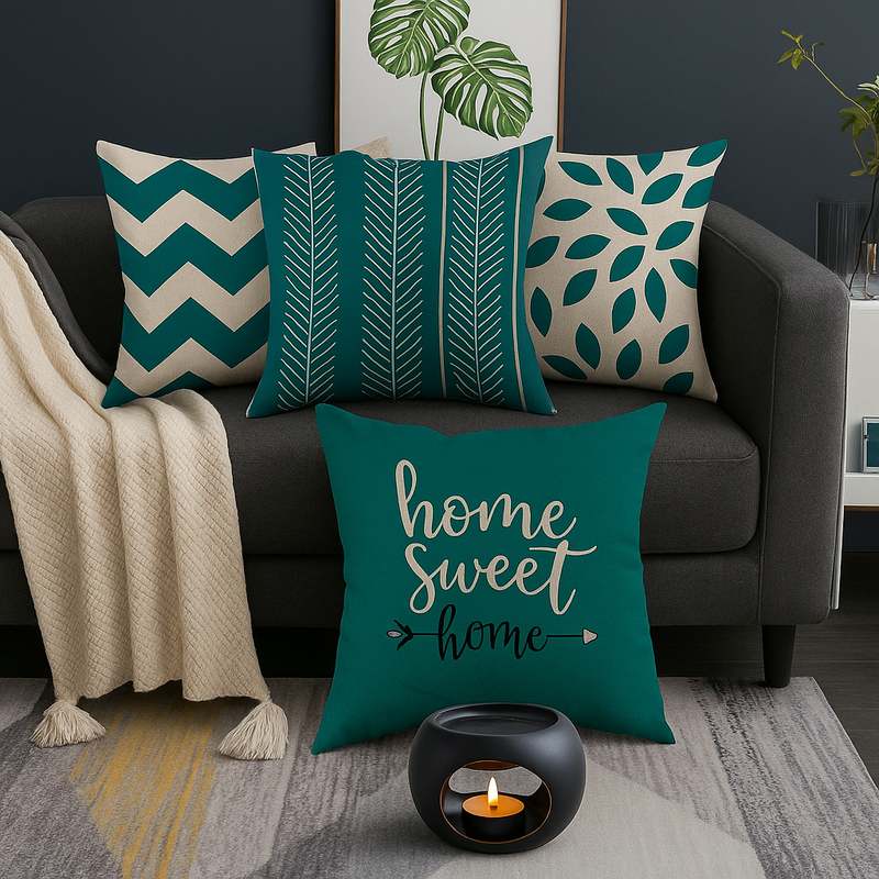 Kit 4 Capas de Almofada de Linho – Estilo, Conforto e Personalidade