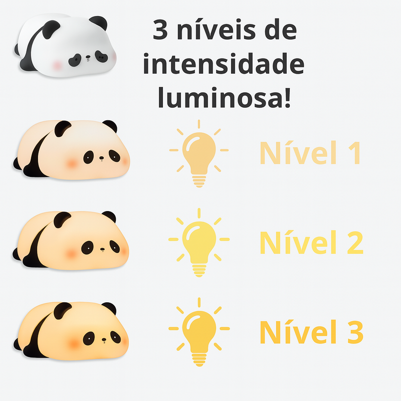 Luminária Panda de Silicone