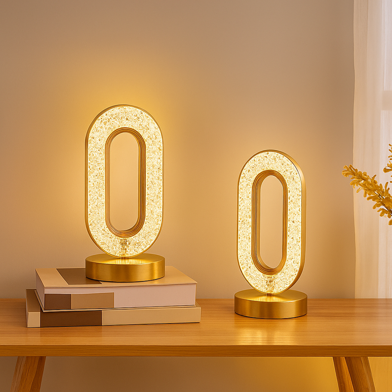 Luminária Decorativa de Cristal Oval