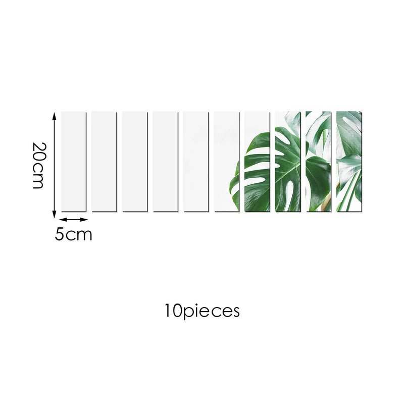 Kit 10 Tiras 3D Espelho Adesivo de Parede – Acrílico Decorativo