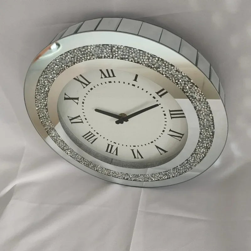 Relógio de Parede Nórdico Luxo com Strass