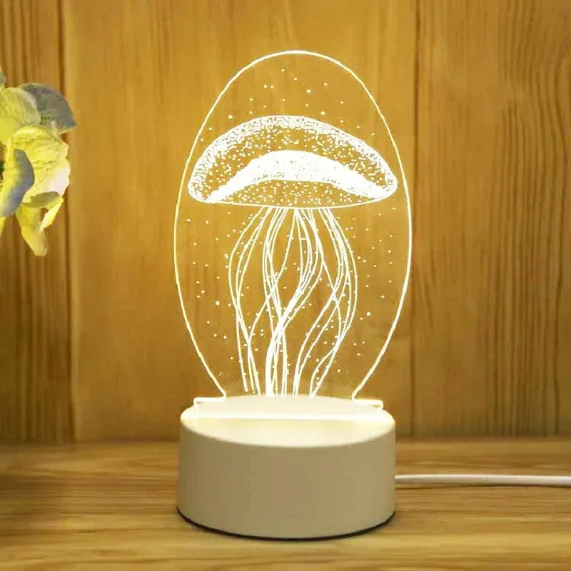 Luminária 3D Luz Quente – Um show de aconchego em segundos