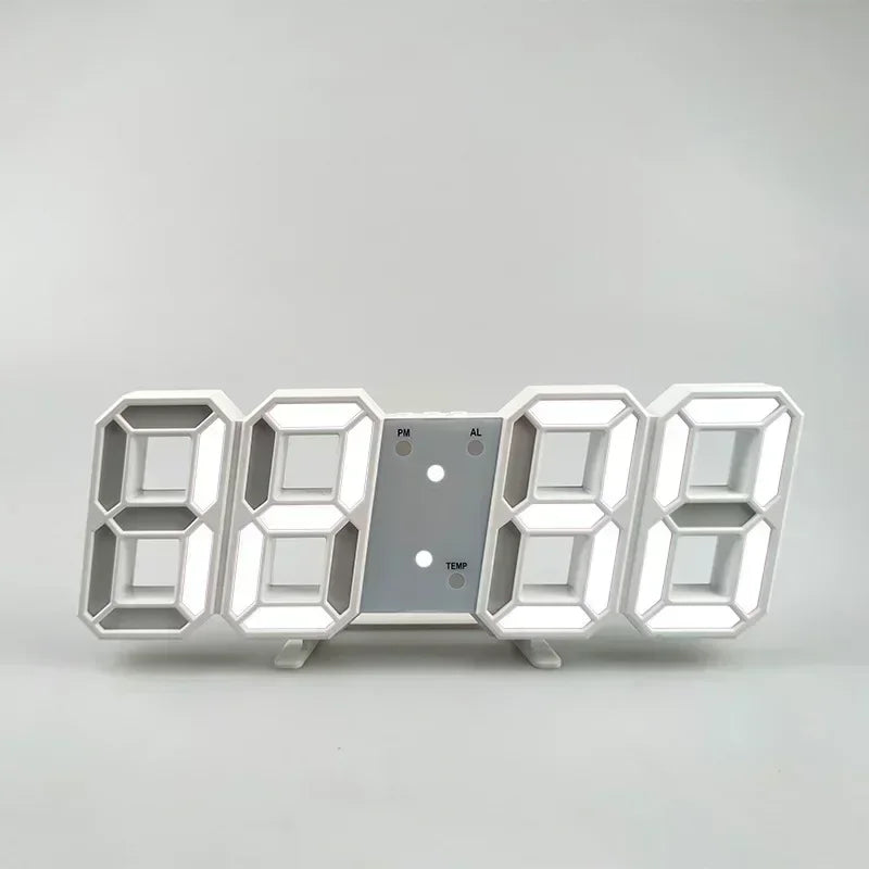Relógio Digital 3D LED – Moderno, Multifuncional e Sofisticado