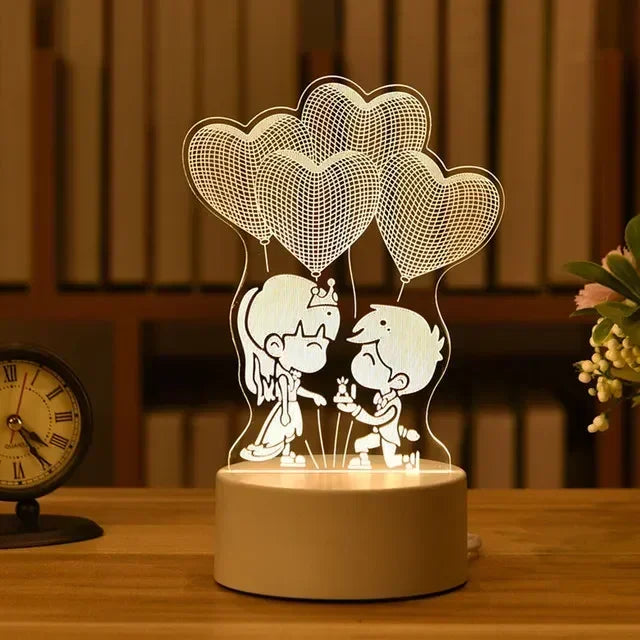Luminária 3D Luz Quente – Um show de aconchego em segundos