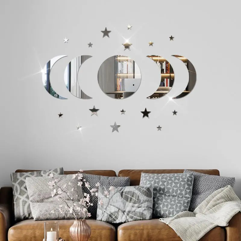 Espelho Decorativo Ciclo Lunar - Kit com 20 Peças