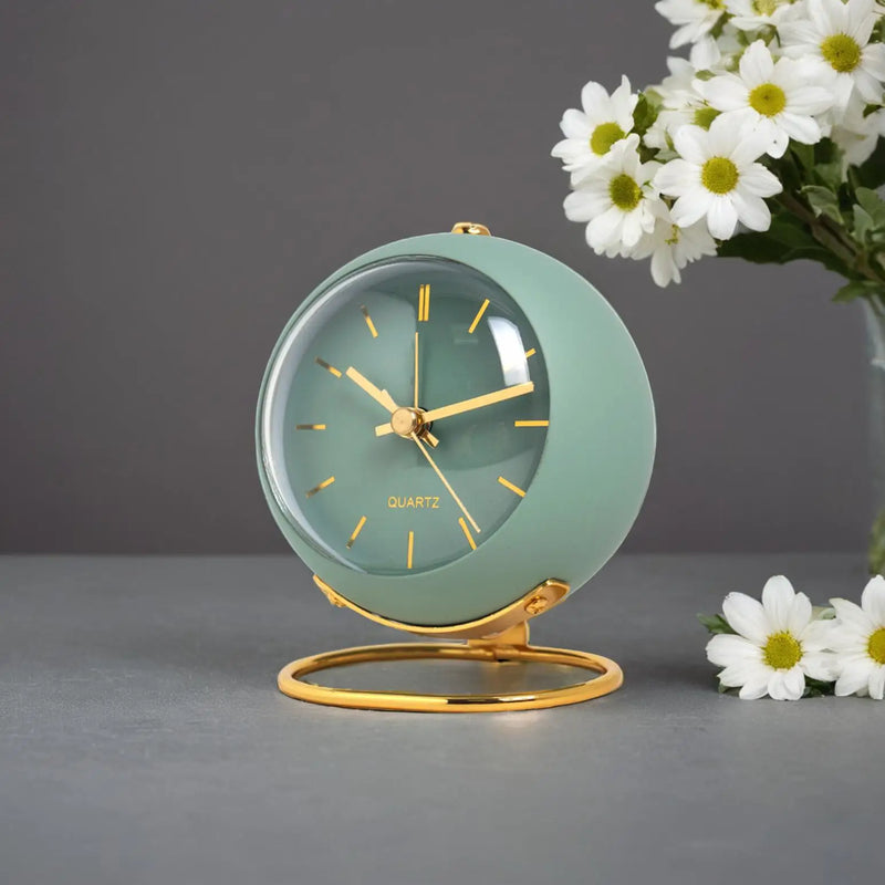 Relógio de Mesa Nórdico Minimalista com Ponteiro Luminoso