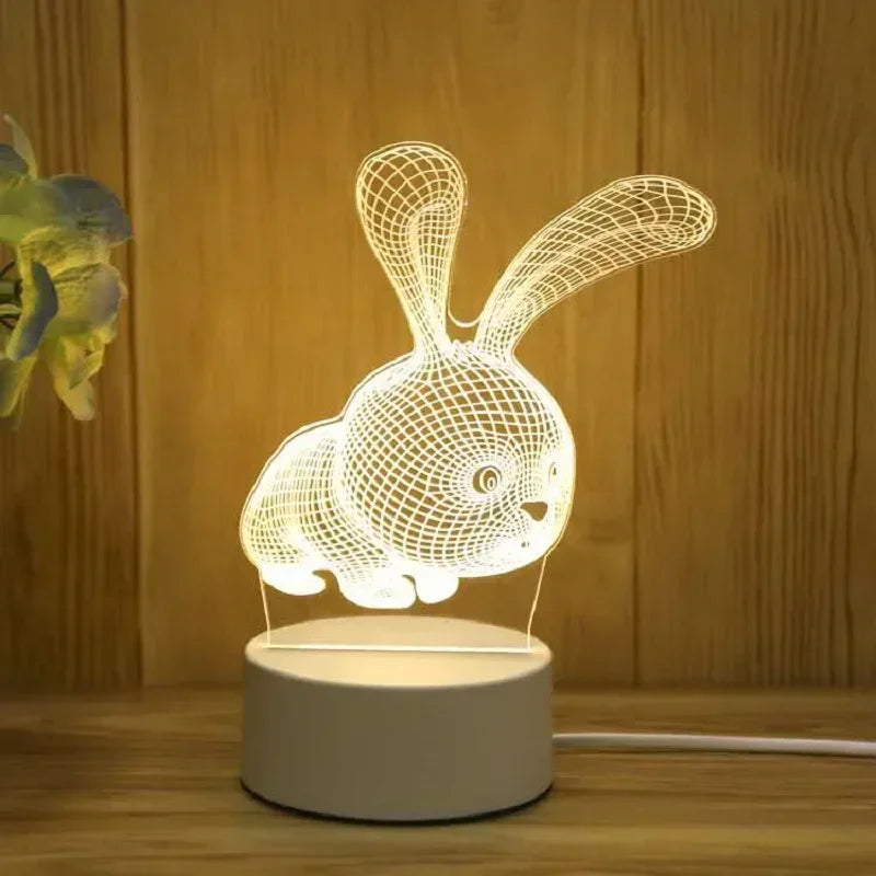 Luminária 3D Luz Quente – Um show de aconchego em segundos