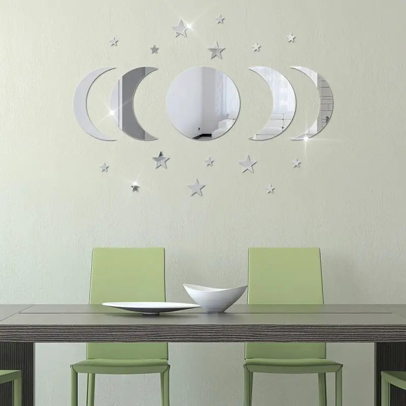 Espelho Decorativo Ciclo Lunar - Kit com 20 Peças