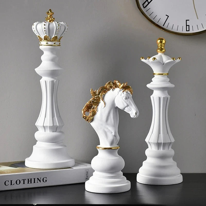 Conjunto de Peças de Xadrez Decorativas