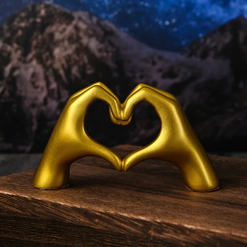 Escultura Coração de Ouro