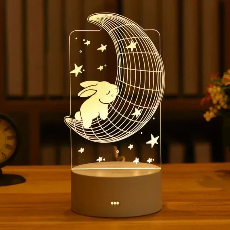 Luminária 3D Luz Quente – Um show de aconchego em segundos
